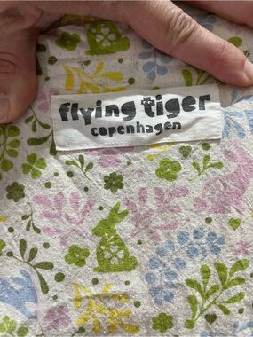 Tote Bag Flying Tiger Copenhagen Denmark European Floral Print Reusable Grocery